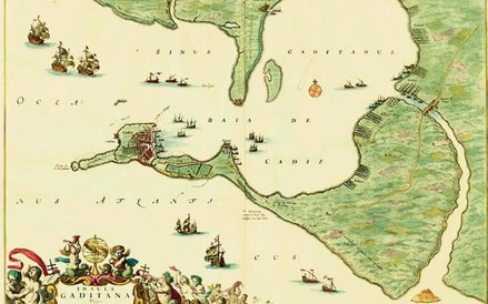 Mapa Kadyksu i okolic, XVII w.