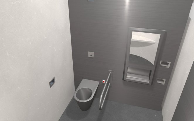 Wewnątrz obiektów planowano najwyższy standard, w tym bezdotykowe mycie muszli, podgrzewane podłogi 