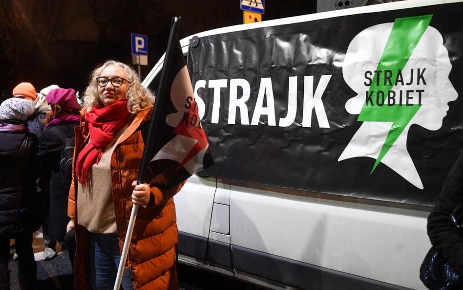 Marta Lempart, liderka Strajku Kobiet w czasie jednego z protestów