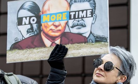 Kiszyniów, protest przed ambasadą Rosji podczas wyborów prezydenckich w Rosji, 17 marca