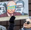 Kiszyniów, protest przed ambasadą Rosji podczas wyborów prezydenckich w Rosji, 17 marca