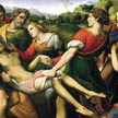 „Złożenie do grobu”, obraz Rafaela Santiego z 1507 r. Według wszystkich ewangelistów Chrystus po śmi