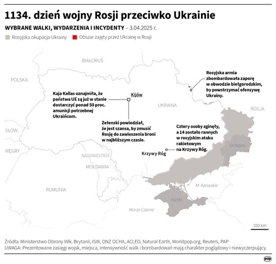 Tak wyglądała sytuacja na froncie 3 kwietnia