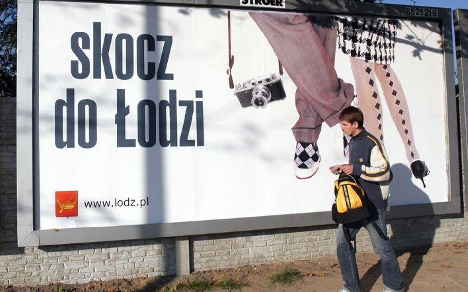 Reklama promująca Łódź.