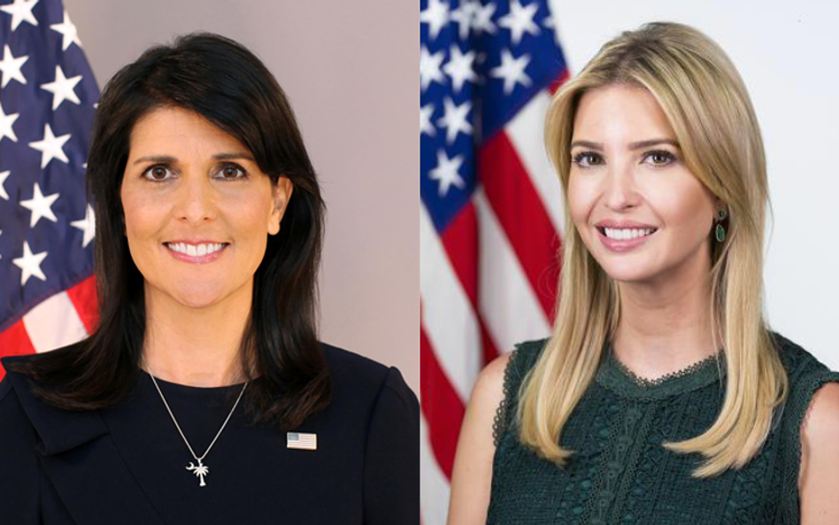 Nikki Haley (L), Ivanka Trump (R)