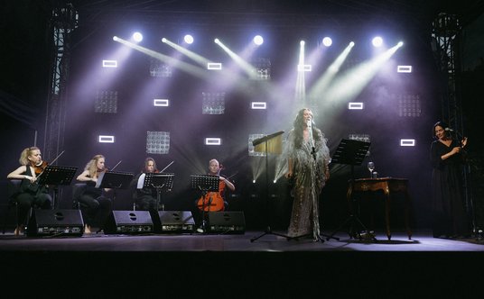 Koncert Kayah podczas festiwalu w Domanicach.