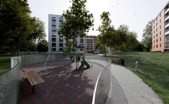 Wizualizacja osiedla TBS przy ul. Jagiellońskiej