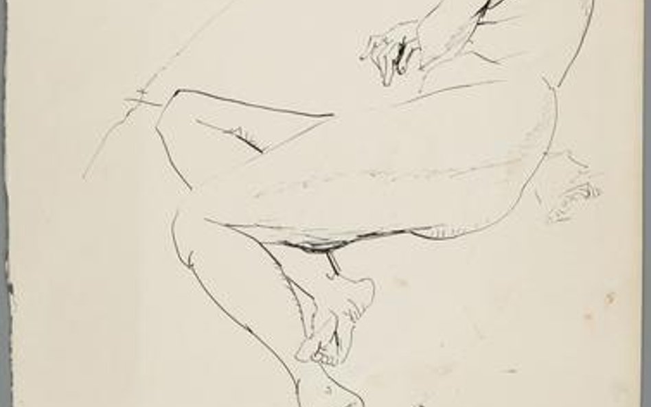 Tadeusz Brzozowski, (1918-1987) Akt,1 950 rok wys. 48.2 cm, szer. 32.3 cm ze zbiorów Muzeum Narodowe