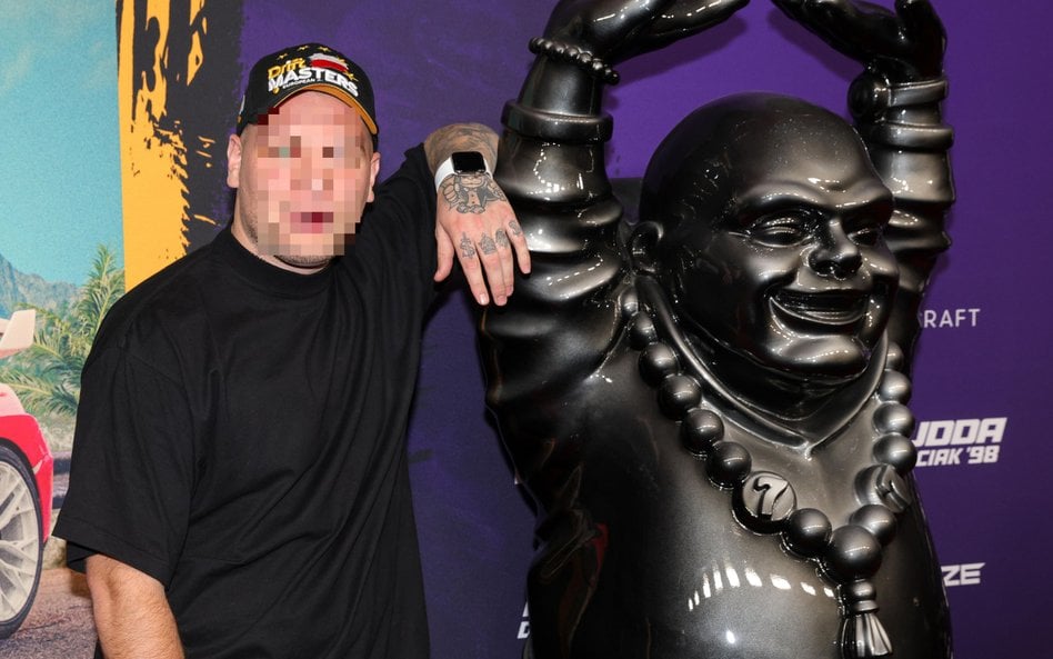 Youtuber Kamil L. „Budda” na premierze filmu „Budda. Dzieciak '98”, 21 marca 2024 r.