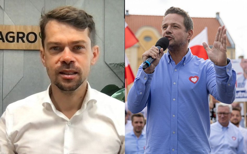 Michał Kołodziejczak i Rafał Trzaskowski