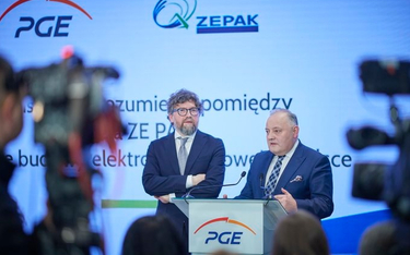 Piotr Woźny, prezes ZE PAK i Wojciech Dąbrowski, prezes PGE