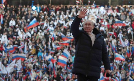 Władimir Putin w czasie imprezy zorganizowanej z okazji 8. rocznicy aneksji Krymu