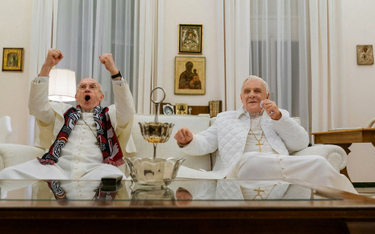 Jonathan Pryce jako Franciszek i Anthony Hopkins jako Benedykt XVI