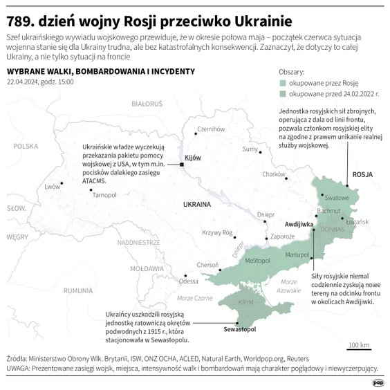 Tak wyglądała sytuacja na Ukrainie w 789. dniu wojny