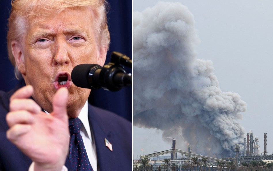 Donald Trump chce złagodzić wzrost cen ropy spowodowany m.in. irańskimi atakami na cele na Bliskim W
