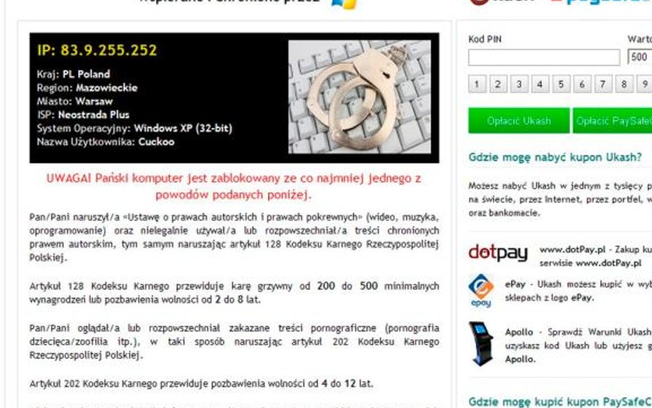 Cyberprzestępcy podszywają się pod policję. Za pomocą fałszywych komunikatów wyłudzają pieniądze