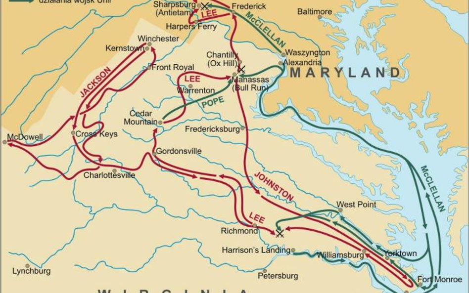 Kampania 1862 roku podczas wojny secesyjnej, 1862 rok