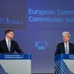 Wiceprzewodniczący KE Valdis Dombrovskis i Paolo Gentiloni, komisarz ds. gospodarczych, bardzo dobrz