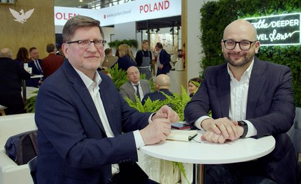 zdjęcie  z Jan Mazurczak, prezesem Zarządu Poznańskiej Lokalnej Organizacji Turystycznej