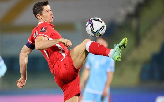 Robert Lewandowski w meczu z San Marino