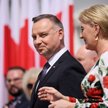 Prezydent Andrzej Duda wraz z małżonką wzięli udział w ceremonii na dziedzińcu Belwederu