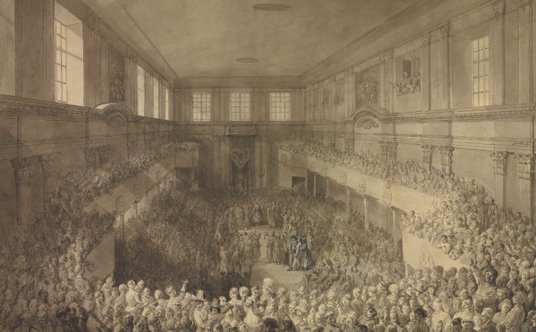 „Zaprzysiężenie Konstytucji 3 maja” – rysunek Jana Piotra Norblina z 1791 r.