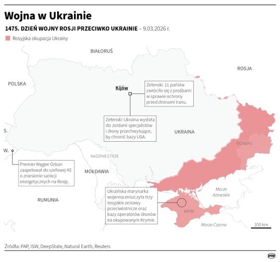 Tak wyglądała sytuacja na froncie w 1475 dniu wojny: