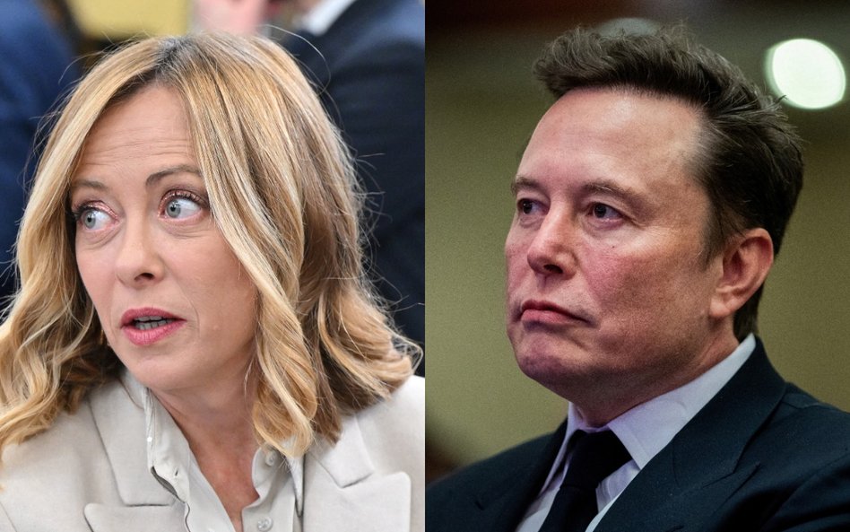 Giorgia Meloni i Elon Musk