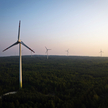 Farma wiatrowa należąca do PGE w Kamieńsku