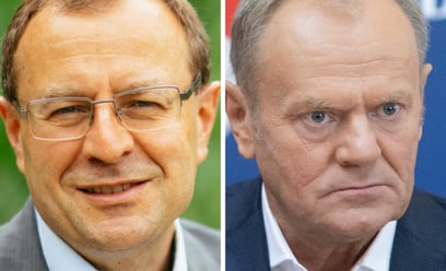 Prof. Antoni Dudek, premier RP Donald Tusk