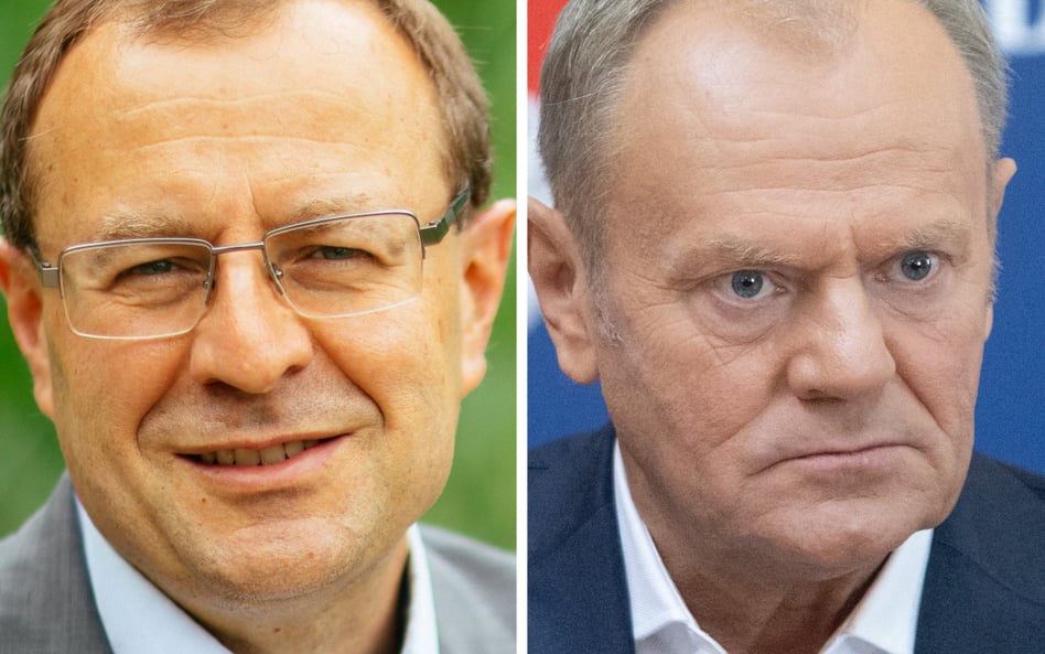 Prof. Antoni Dudek, premier RP Donald Tusk