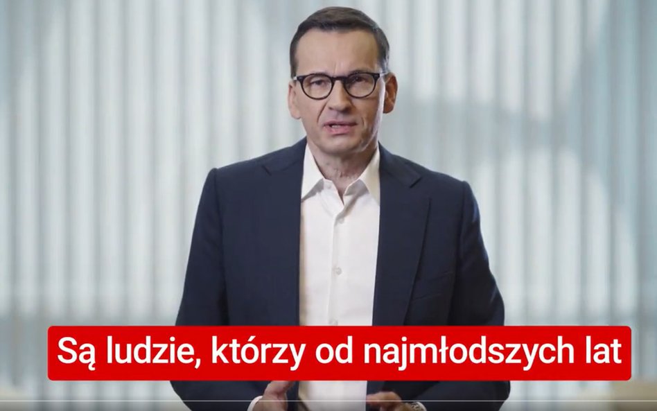 Premier Mateusz Morawiecki w nowym spocie wyborczym PiS