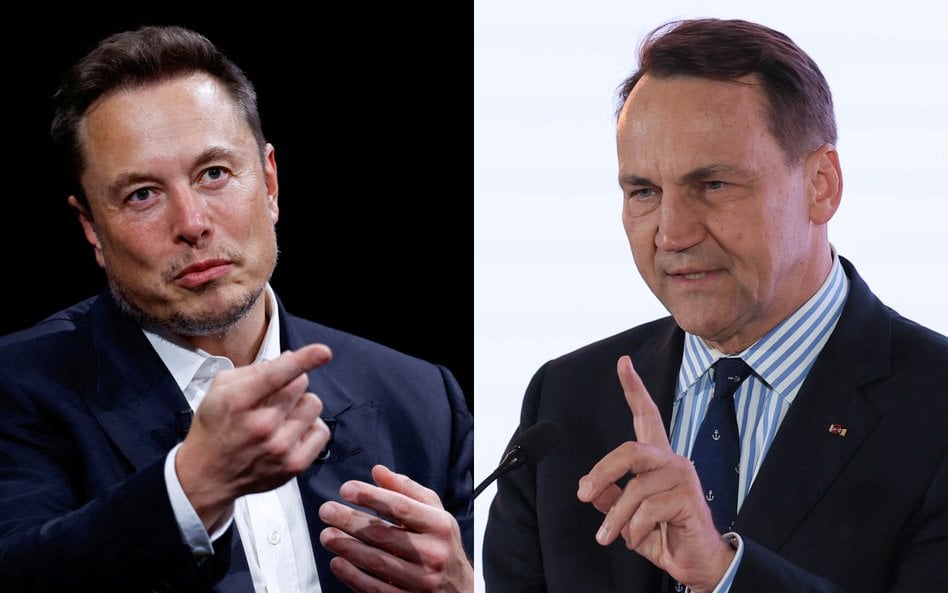 Elon Musk i Radosław Sikorski