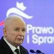 Prezes PiS Jarosław Kaczyński podczas konferencji prasowej w Sejmie