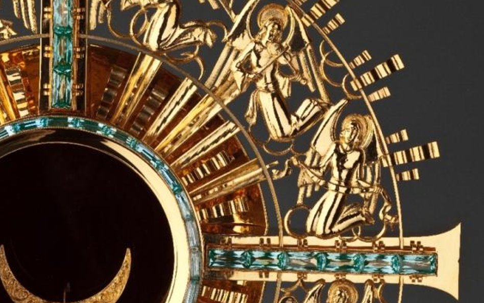 Erich Adolf, Monstrancja (detal), lata 40. XX w. kościół klasztorny oo. Franciszkanów św. Paschalisa