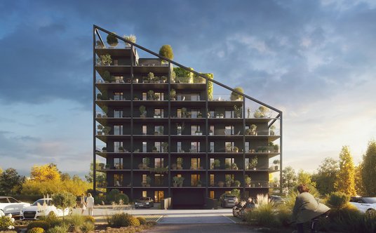 Projekt budynku Żorro w Żorach.