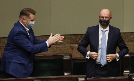 Minister edukacji Przemysław Czarnek i wiceminister spraw zagranicznych Piotr Wawrzyk
