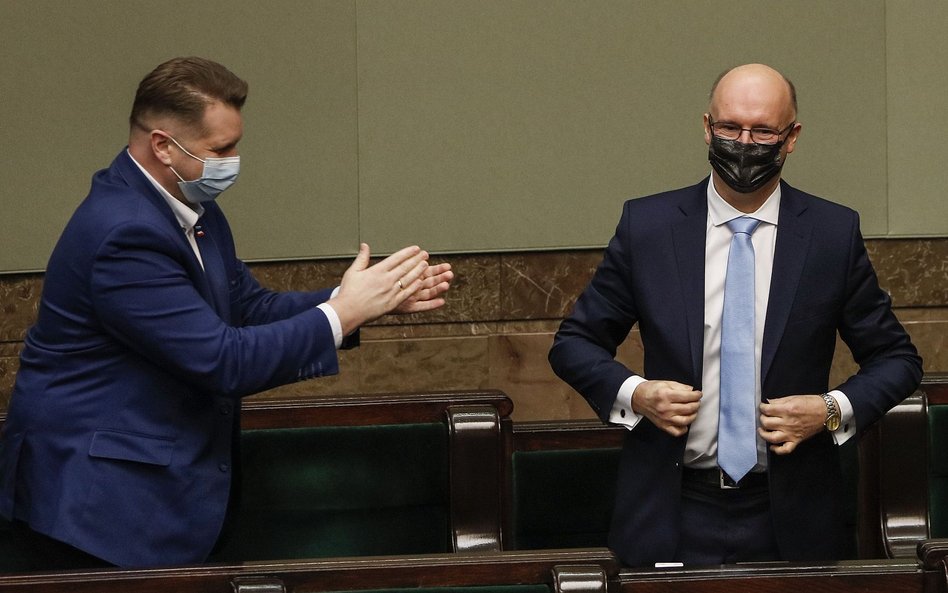 Minister edukacji Przemysław Czarnek i wiceminister spraw zagranicznych Piotr Wawrzyk