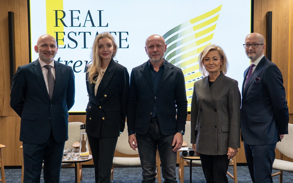 Uczestnicy panelu Real Estate Trends o rynku mieszkaniowym: Michał Witkowski (Colliers), Izabela Rud