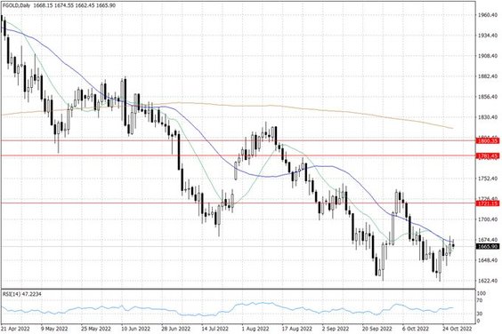 Notowania złota – dane dzienne