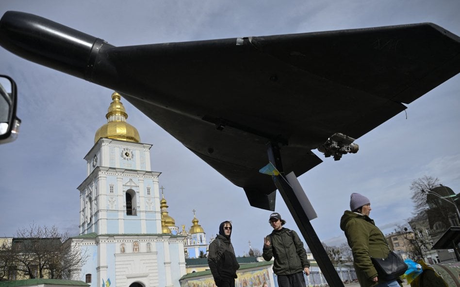 Dron Shahed prezentowany w Kijowie