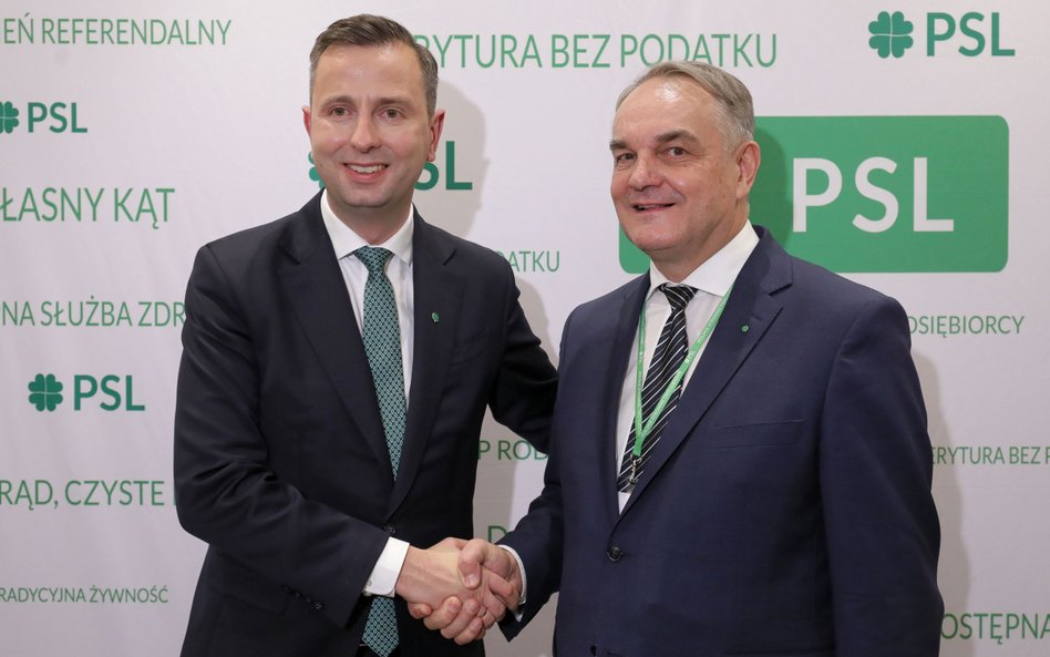 Prezes PSL Władysław Kosiniak-Kamysz i nowy przewodniczący Rady Naczelnej PSL Waldemar Pawlak