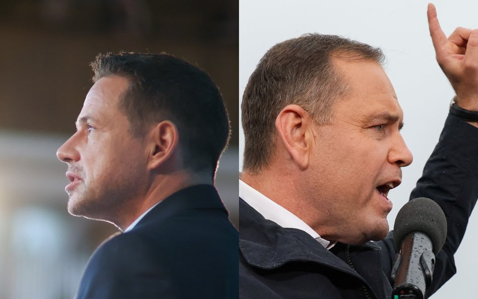 Kandydaci w wyborach prezydenta: Rafał Trzaskowski (L) i Karol Nawrocki (P)
