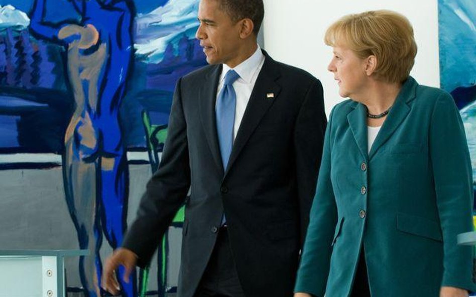 Spotkanie Baracka Obamy z Angelą Merkel