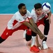 Siatkarze reprezentacji Polski Wilfredo Leon  i Jakub Nowak podczas meczu grupy B mistrzostw Europy 