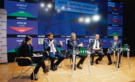 Od lewej: Barbara Oksińska („Parkiet”), Tomasz Zieliński (PIPC), Janusz Wiśniewski (KIG), Witold Szc