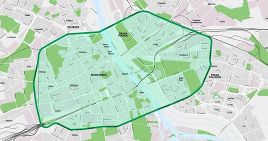 Mapa SCT w Warszawie