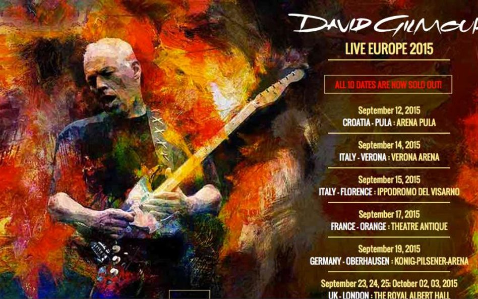 David Gilmour zagra we Wrocławiu