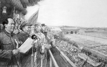 1 października 1949 r. Mao, przemawiając z bramy Tiananmen przed pekińskim Zakazanym Miastem, prokla