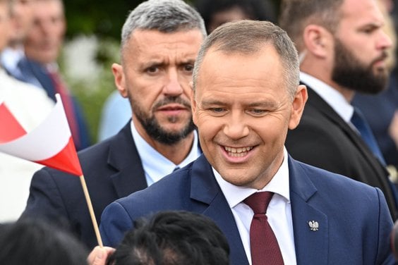 Prezydent Karol Nawrocki podczas spotkania z mieszkańcami powiatu włodawskiego